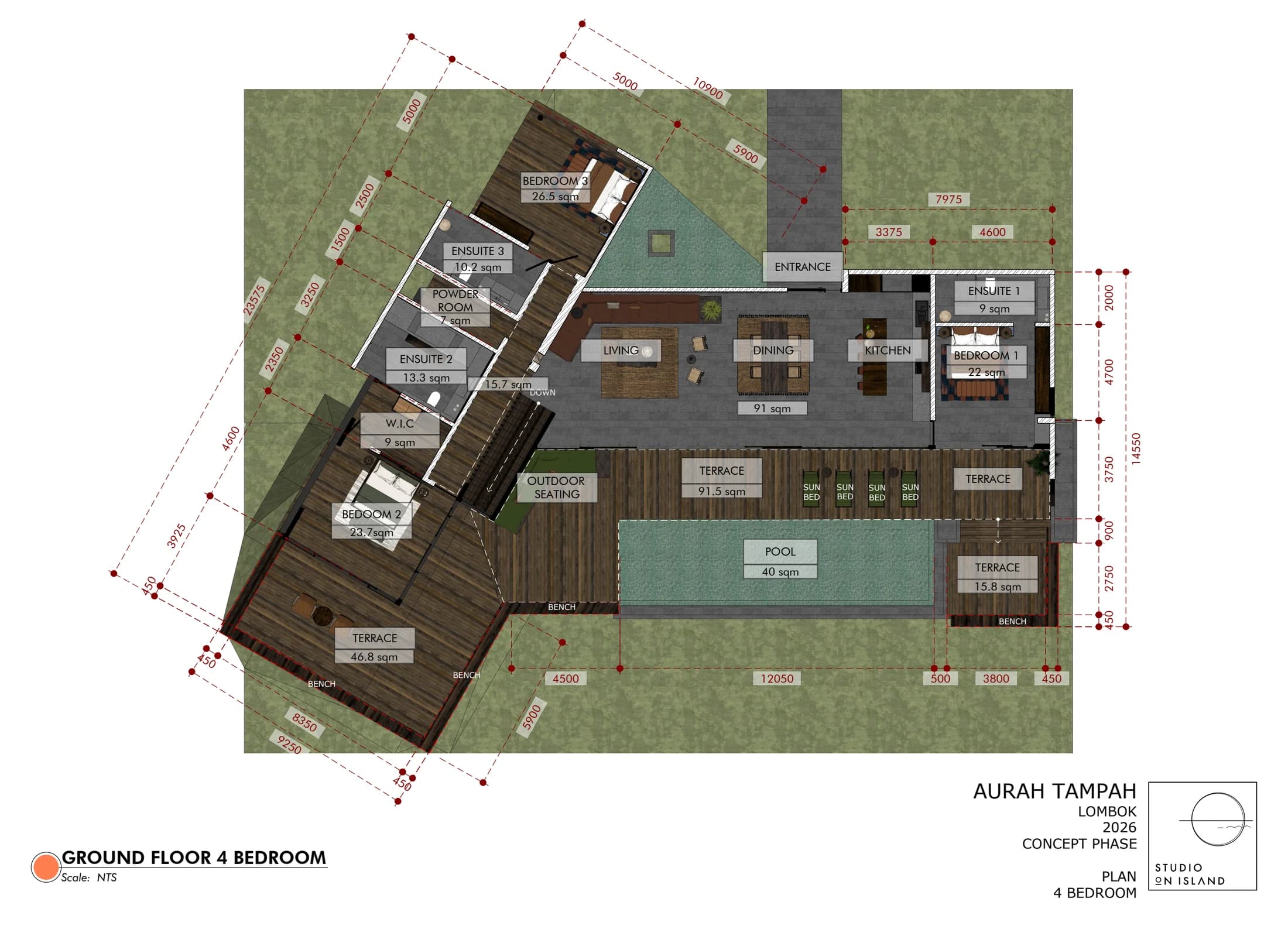 Four Bedroom Residence concept floor plan 1
