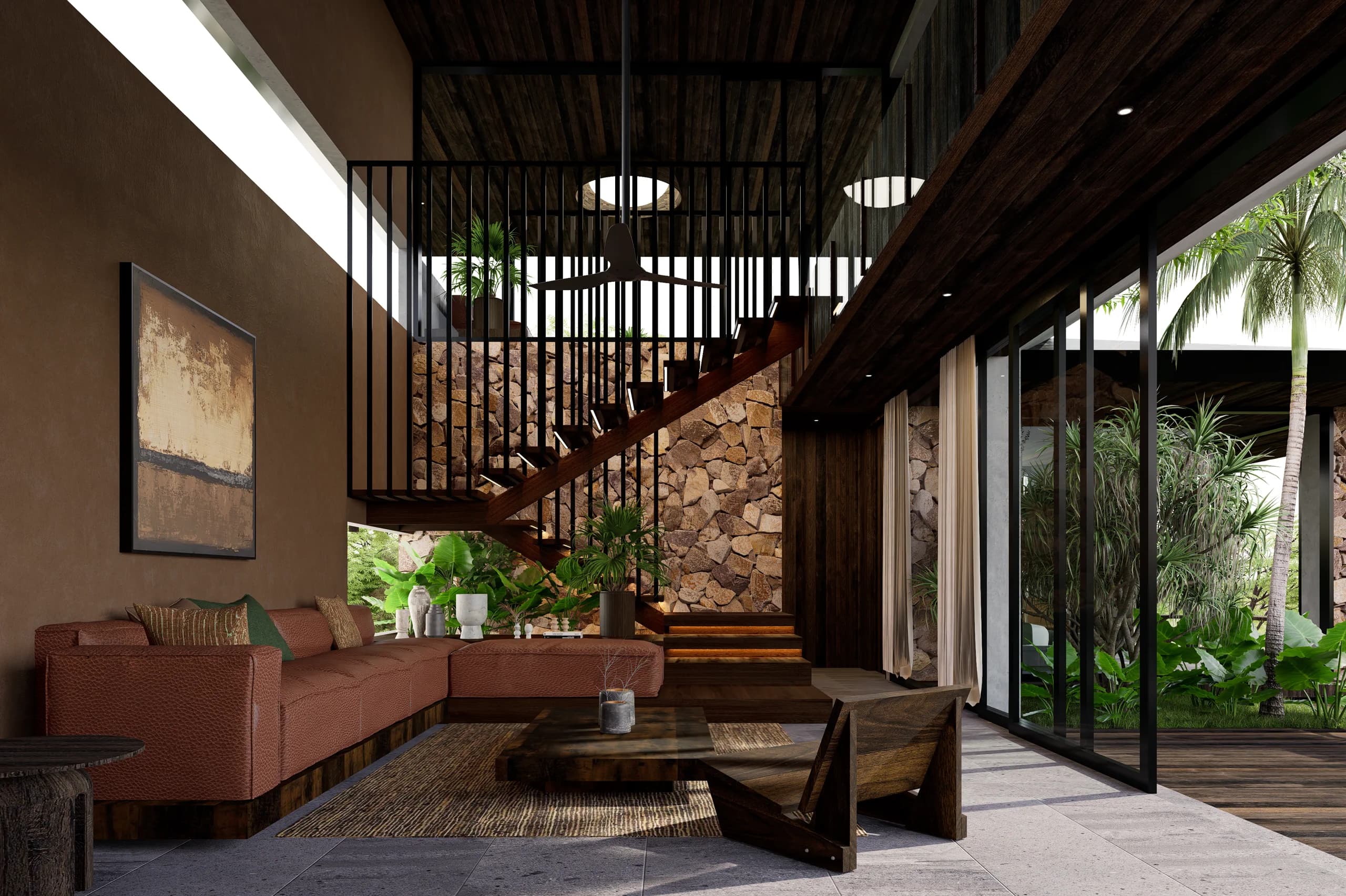 Three Bedroom Two-Storey Residence architectural rendering 2