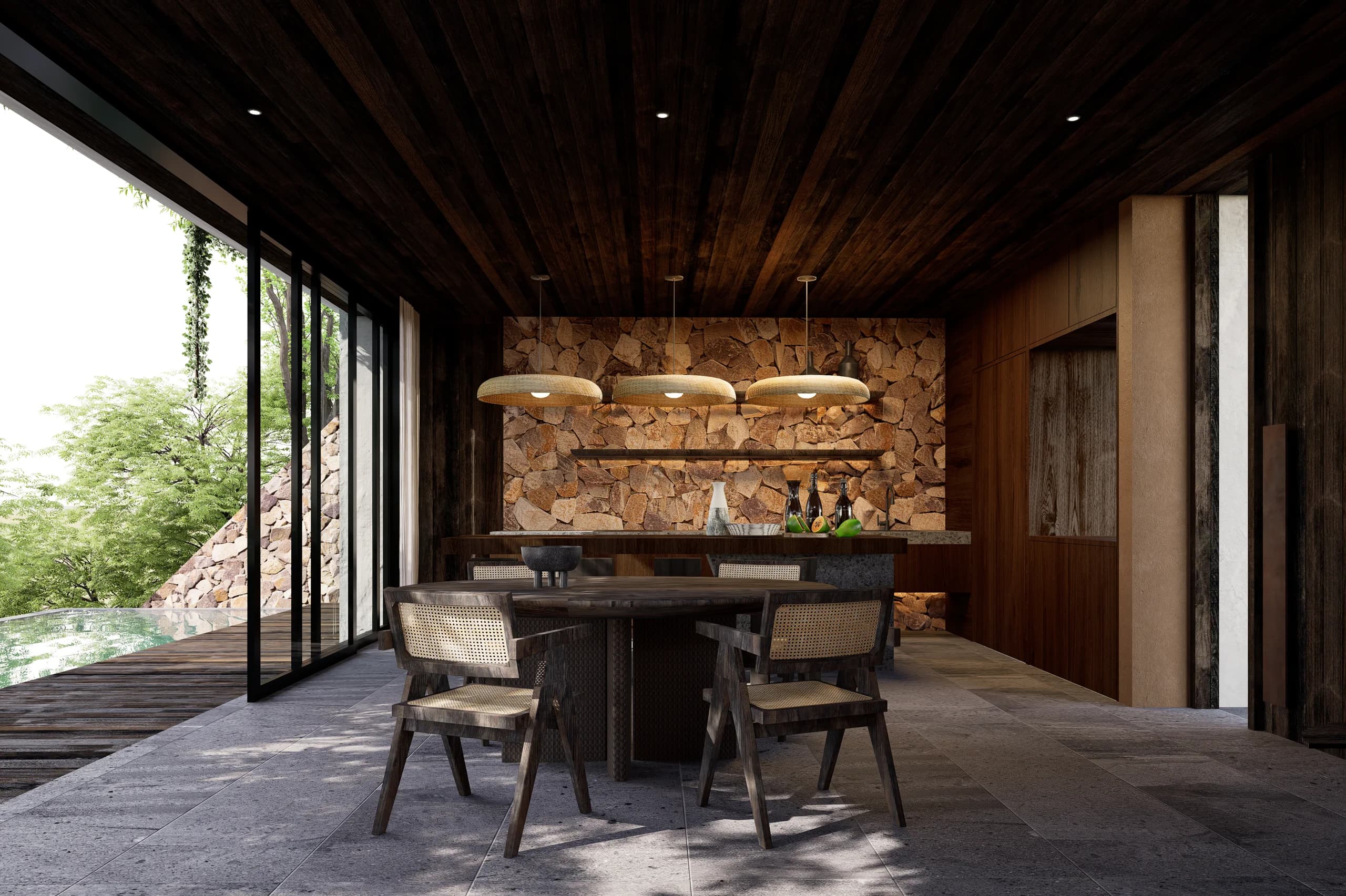 Three Bedroom Two-Storey Residence architectural rendering 7