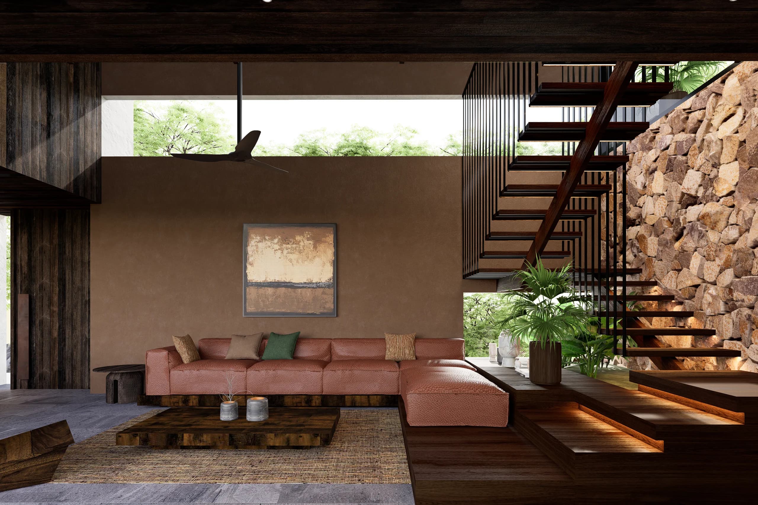 Three Bedroom Two-Storey Residence architectural rendering 8