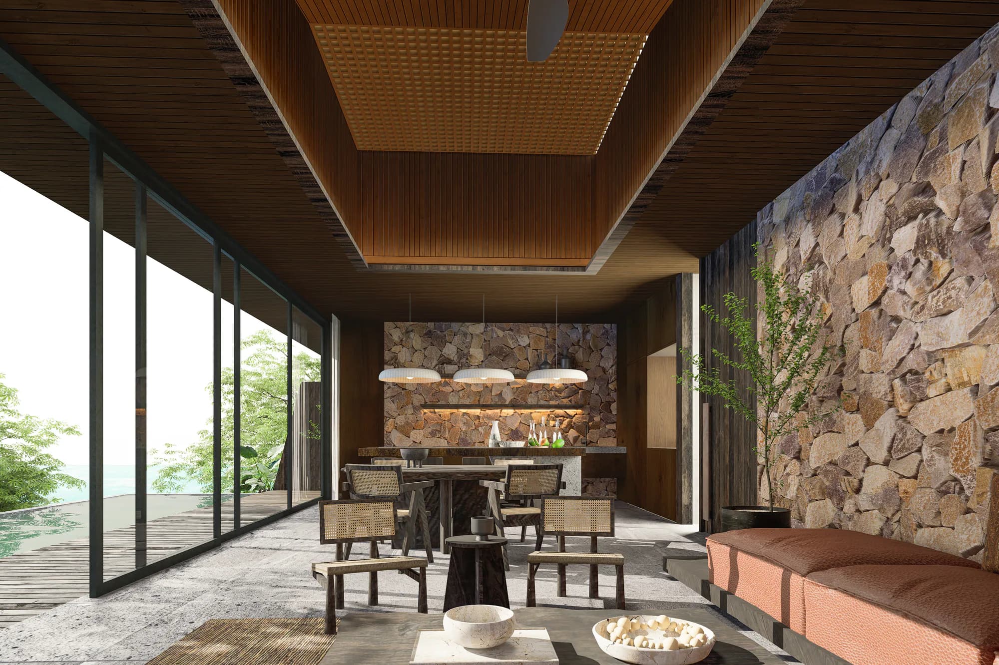 Two Bedroom Residence architectural rendering 3