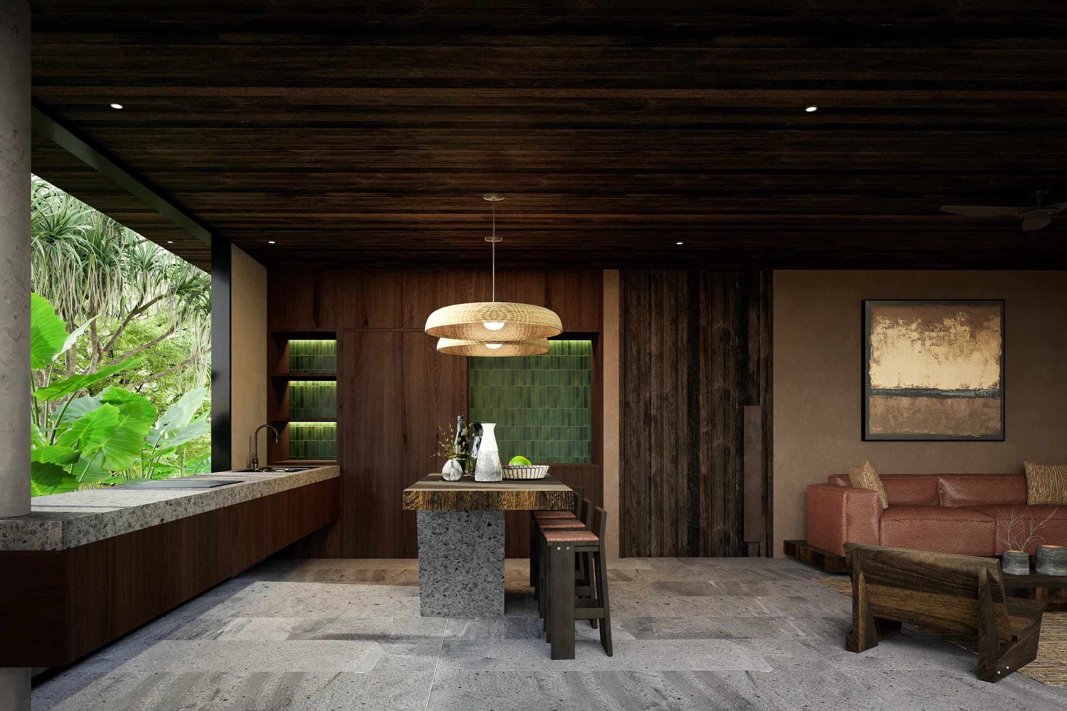 Two Bedroom Two-Storey Residence architectural rendering 3