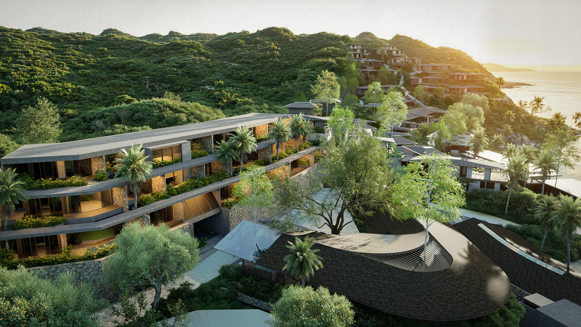 AURAH TAMPAH residences integrated into the coastal Lombok landscape