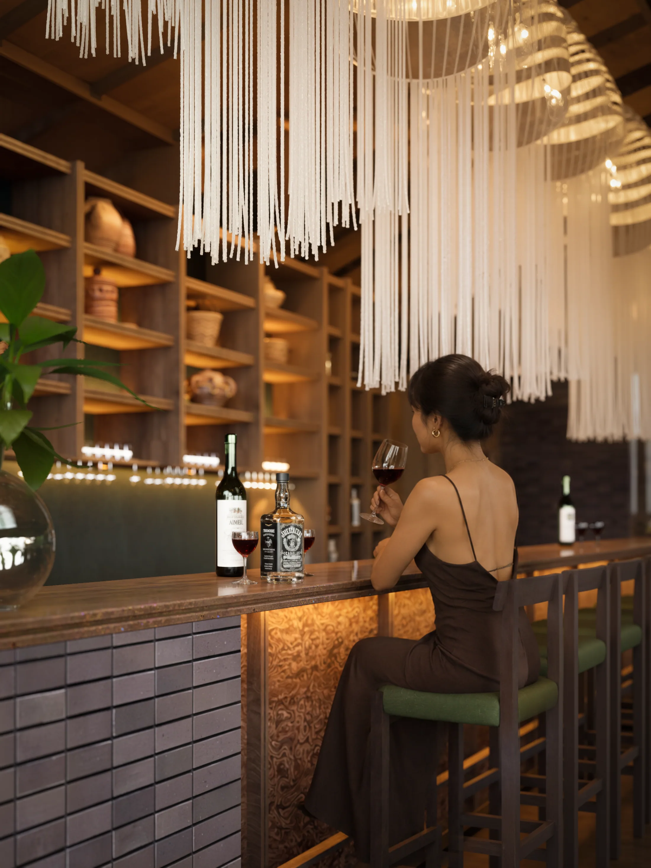 Restaurant, bar and pool architectural render 1 at AURAH