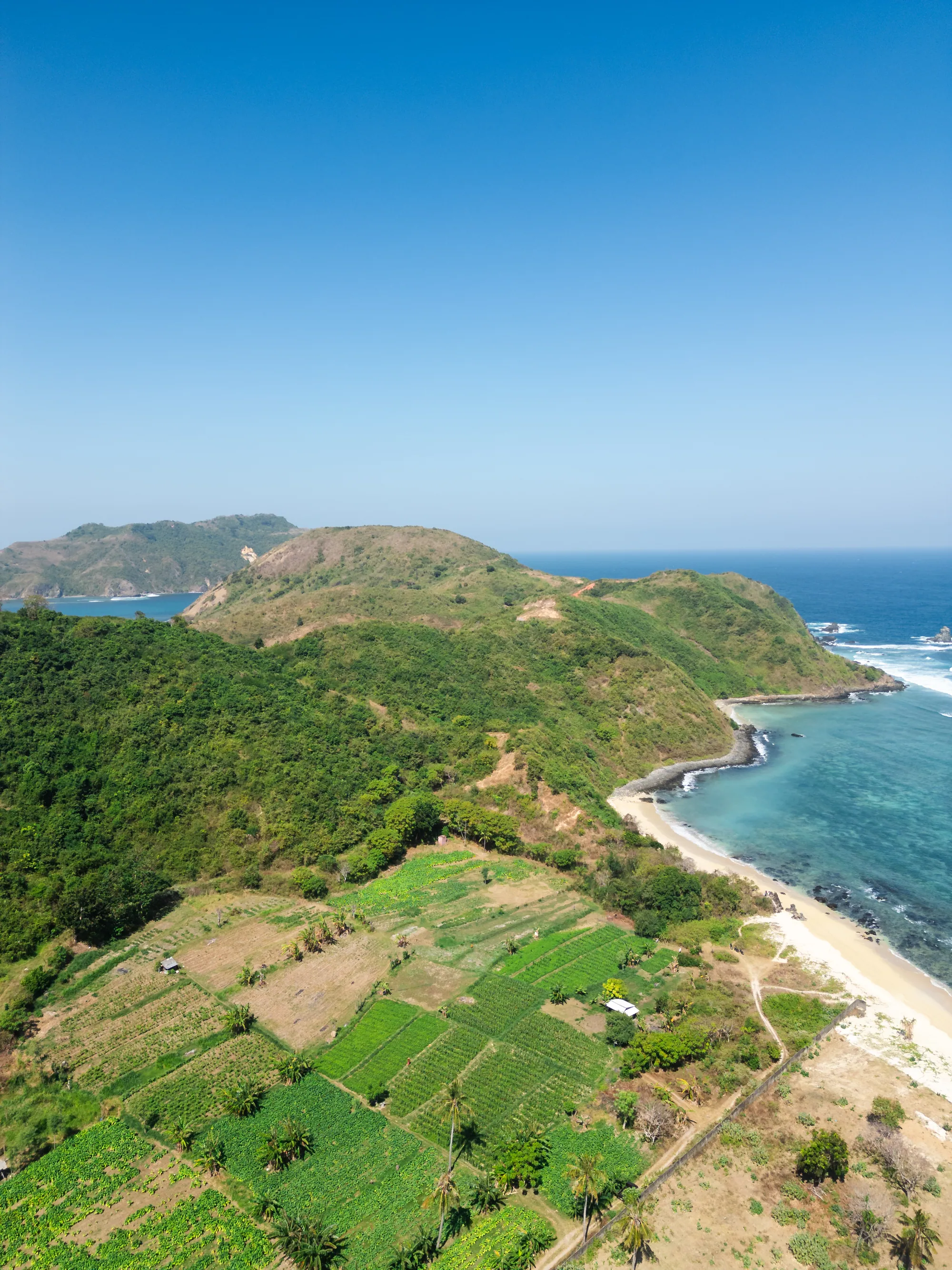 Aerial view 6 of Tampah Bay and the surrounding South Lombok coastline