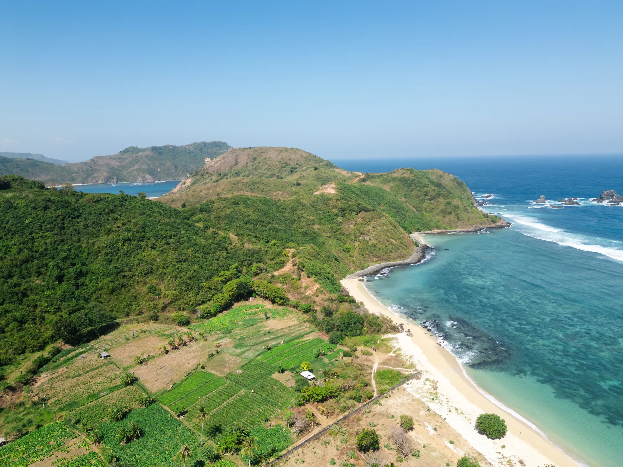 Aerial view 7 of Tampah Bay and the surrounding South Lombok coastline