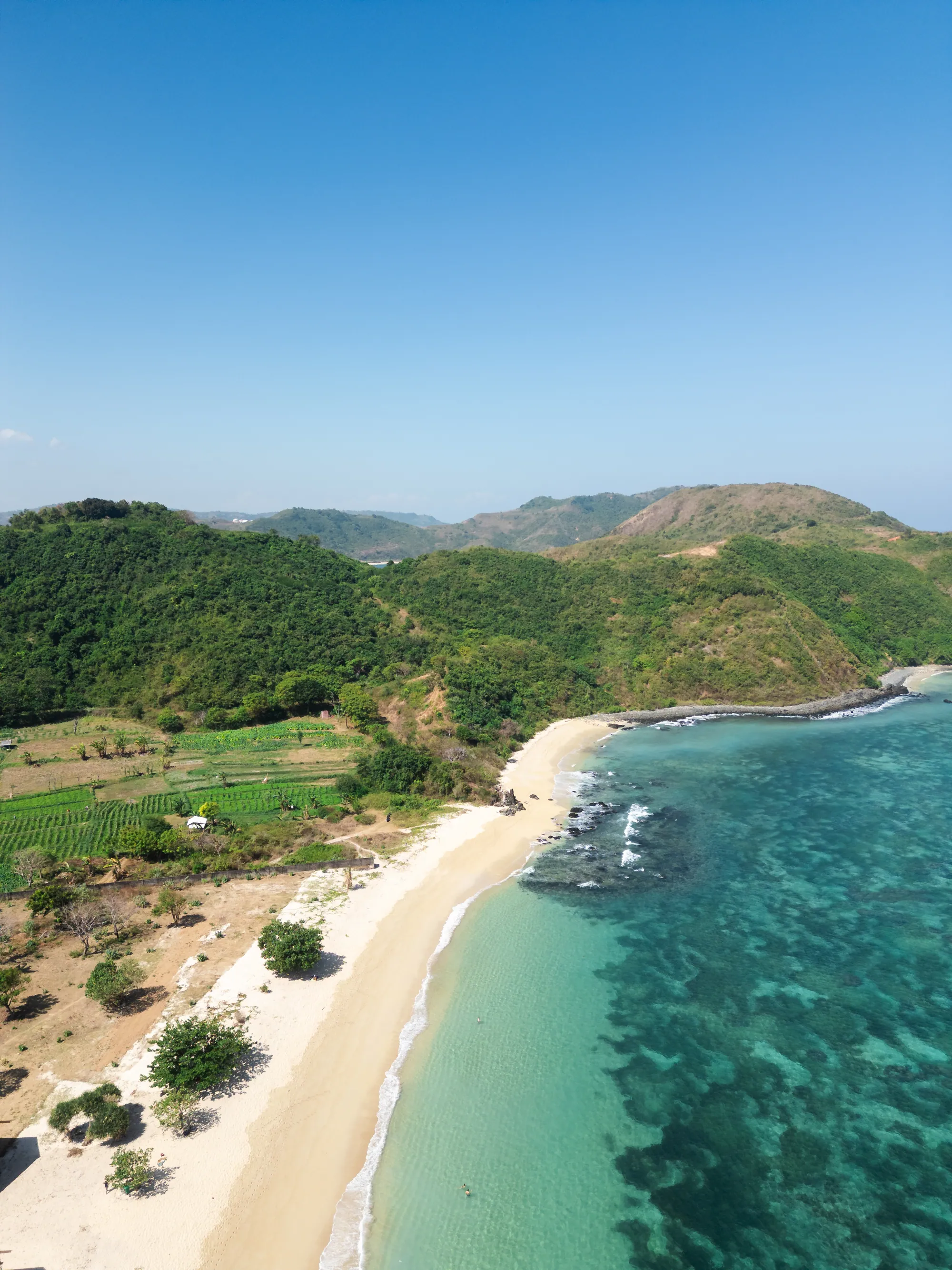 Aerial view 9 of Tampah Bay and the surrounding South Lombok coastline