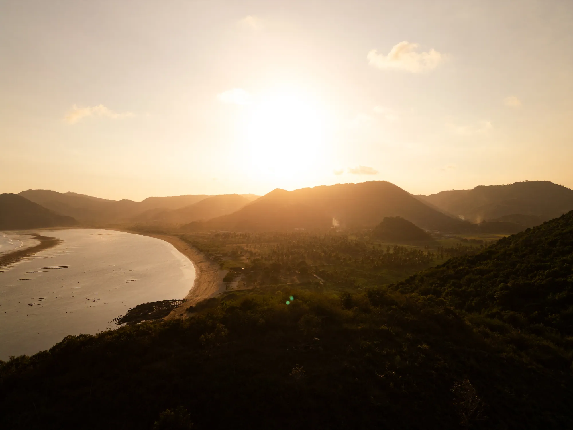 Aerial view 30 of Tampah Bay and the surrounding South Lombok coastline